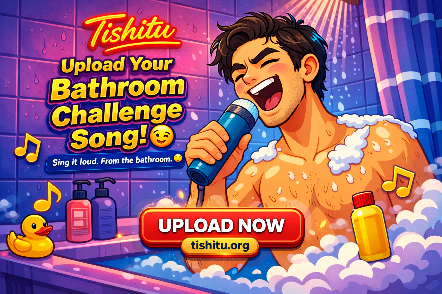 Bathroom Mashup Song Challenge - Upload funny songs and vote with ratings